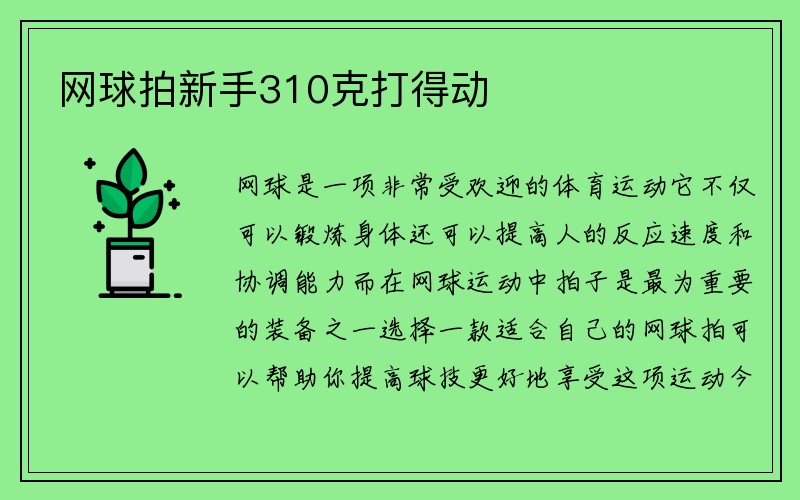 网球拍新手310克打得动