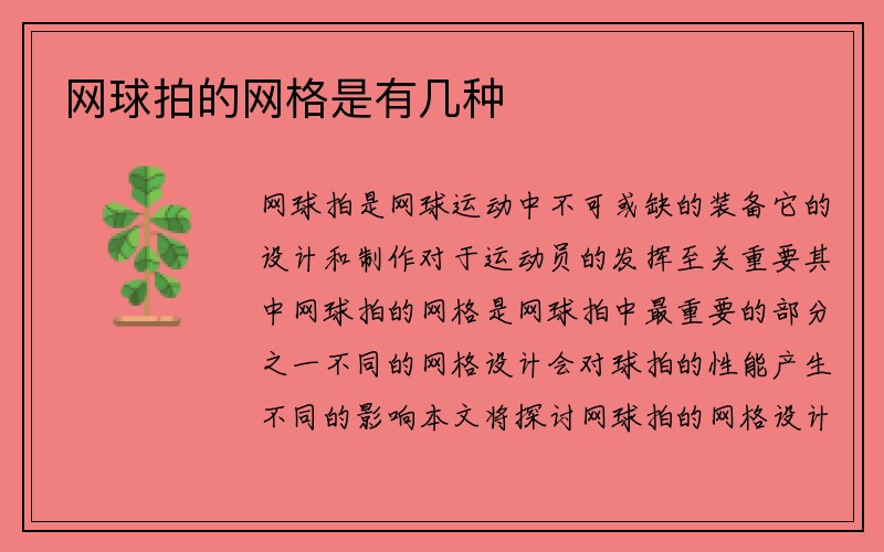 网球拍的网格是有几种